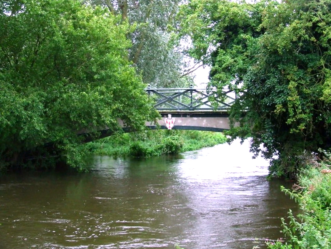 Local bridge over the river